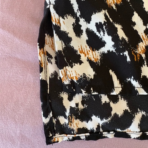 Large Cato Animal Print Roll Tab Sleeve Tunic Top - Picture 9 of 10